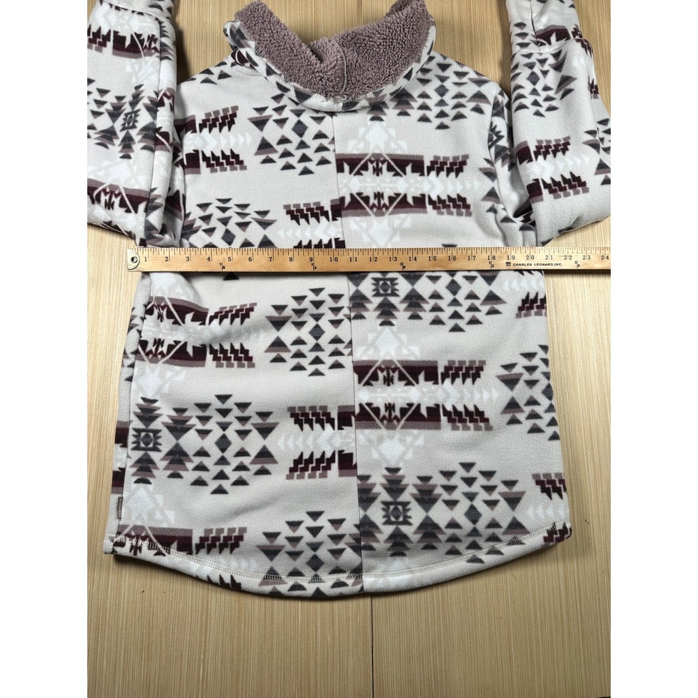 Avalanche Outdoor Supply Sweatshirt Womens M White Aztec Print Fleece Cowl Neck‎ - Picture 7 of 7